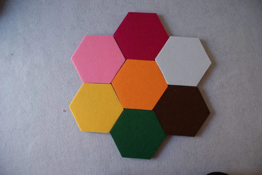 Felt Board Hexagon Type Memo Board Wall Decoration Home Decoration