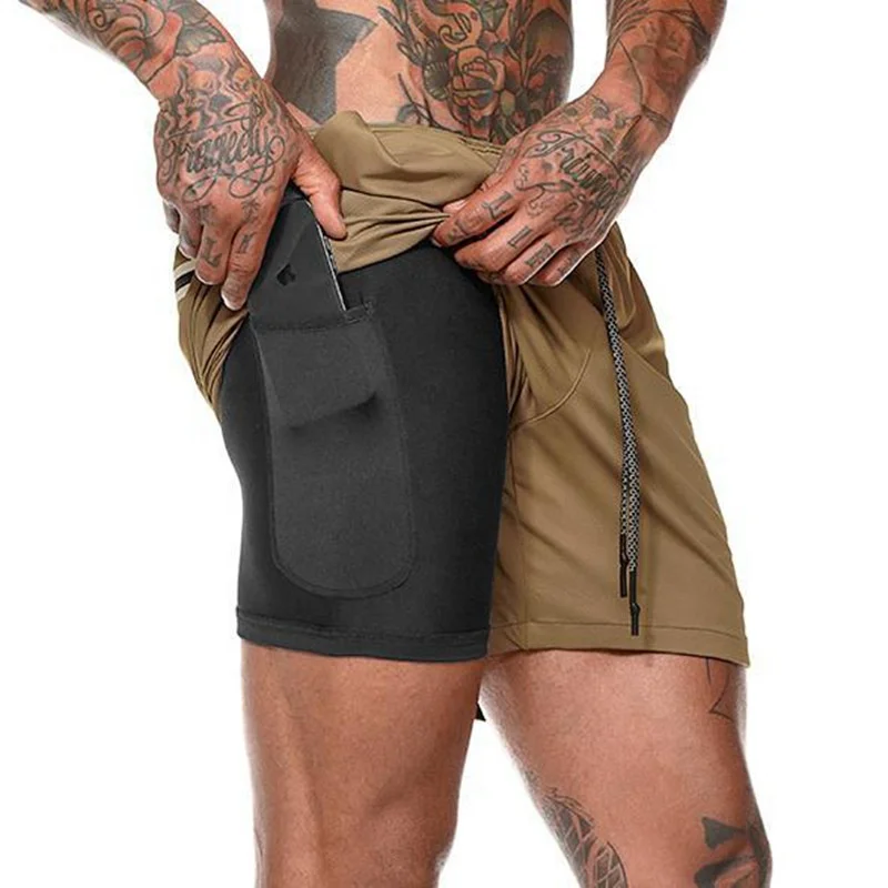 LW-Workout athletic gym shorts men for sports with pockets inside