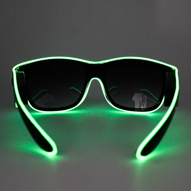 2023  New Arrival  USB recharging Light Up Party Glasses Multi Color  Led Flashing EL Wire Sunglasses