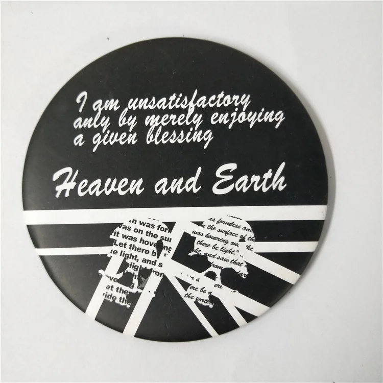 Round Smiling face tinplate badge Oval National flag metal plastic badge brooch pin for bags jeans uniform