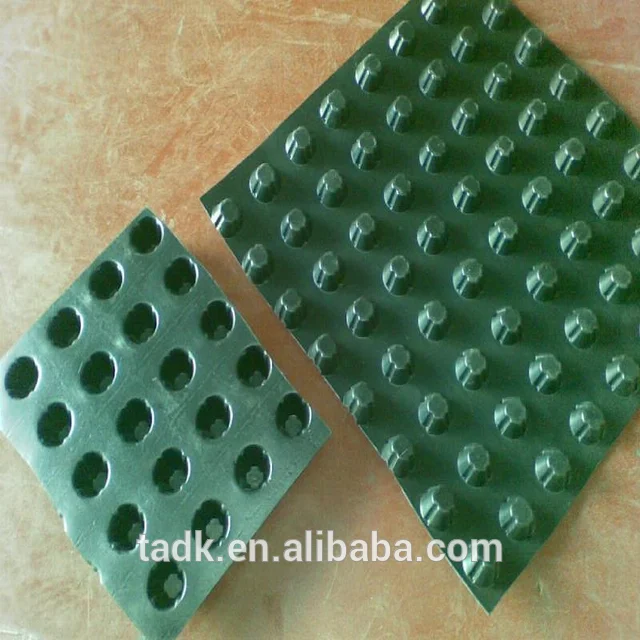 
China landscape drainage board 20mm dimple plastic drain board/dimple for garage projet and roof project 