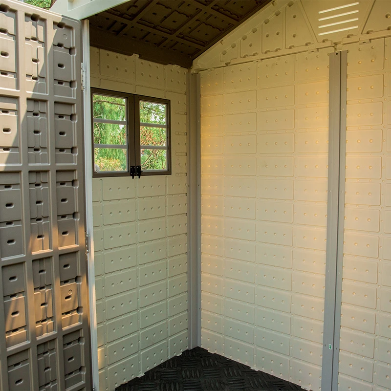 
HDPE Plastic outdoor garden storage shed for backyard 