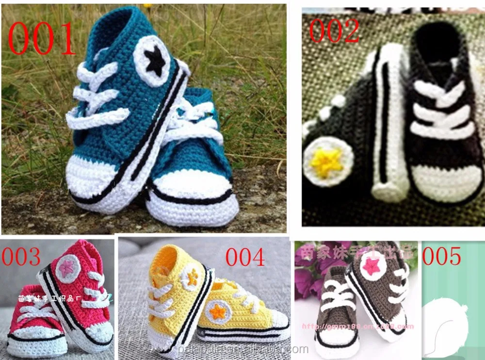 Handmade Crochet knitted baby Slippers Sneakers Booties
