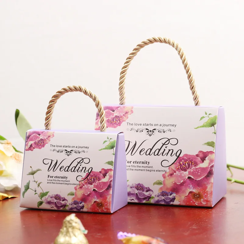 popular  wedding candy paper box with  small size and beautiful painting