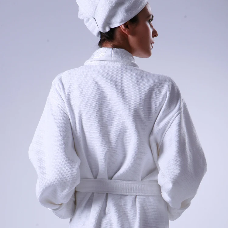 High Quality Egyptian Cotton Waffle Bathrobe For Hotel
