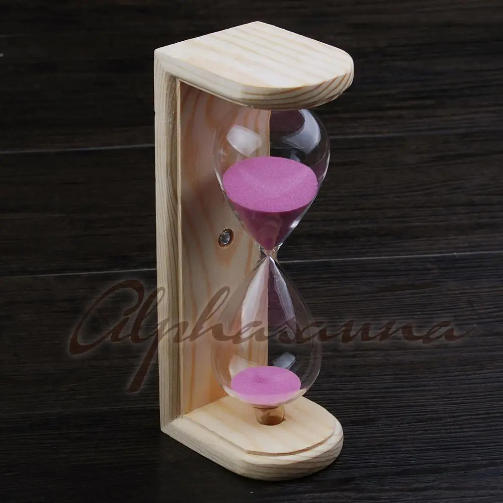 OEM popular model hourglass / sand timer 15 minutes of pine wood material with low price