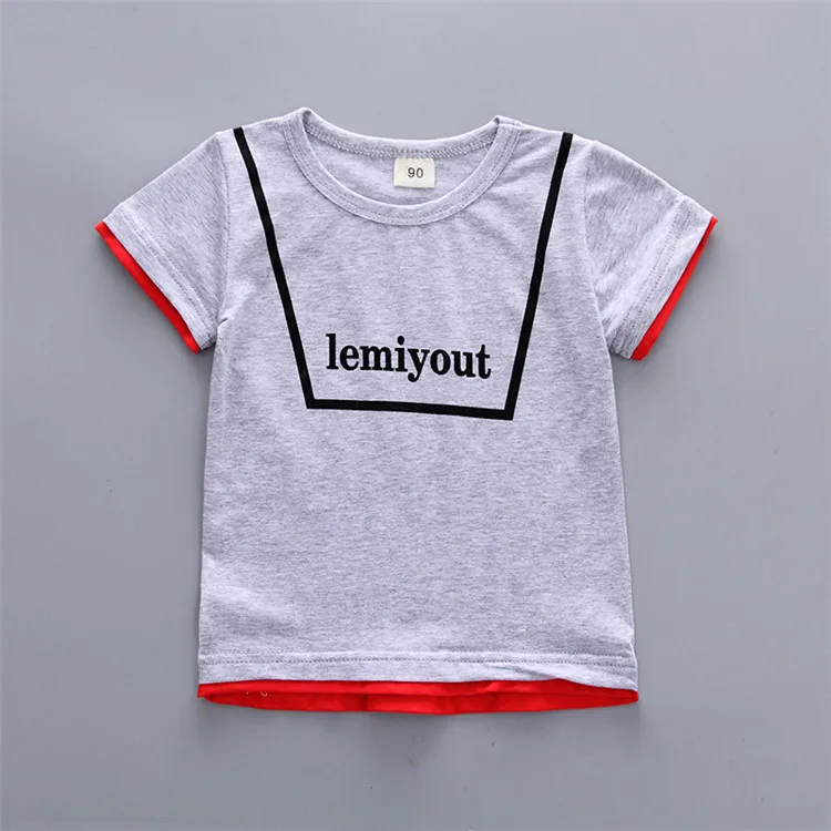 
Summer cotton boy T Shirts short sleeve Casual kid boy clothing set 