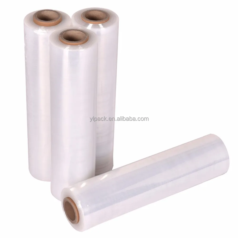 18 Micron Hand Use LLDPE Wrap Stretch Film Packaging Transparent Pvc Film OEM LS Moisture Proof Transparent Plastic Soft Casting