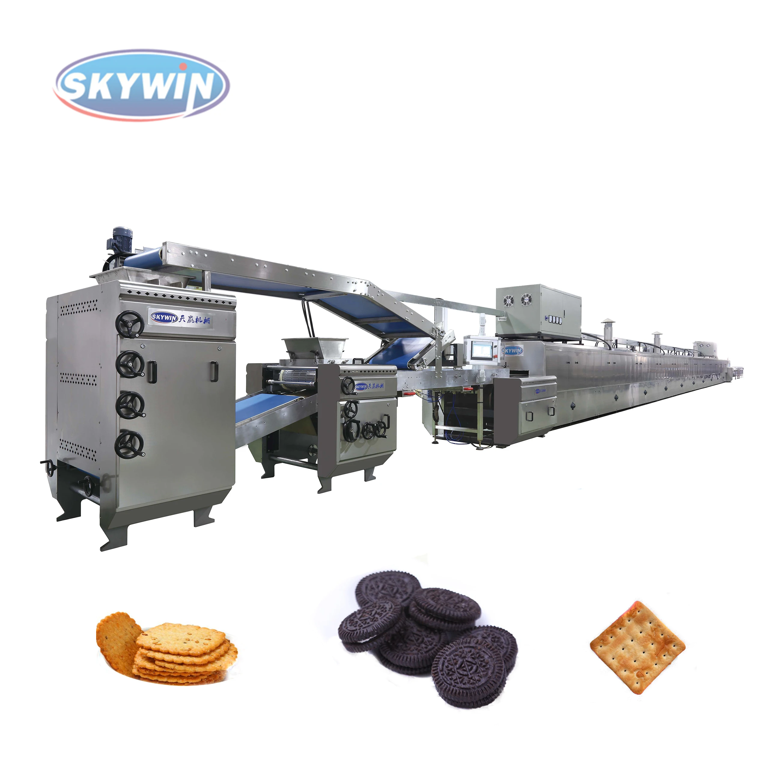 Milk Finger Stick Biscuit Making Machine Chocolate Coating Biscuit Production Line