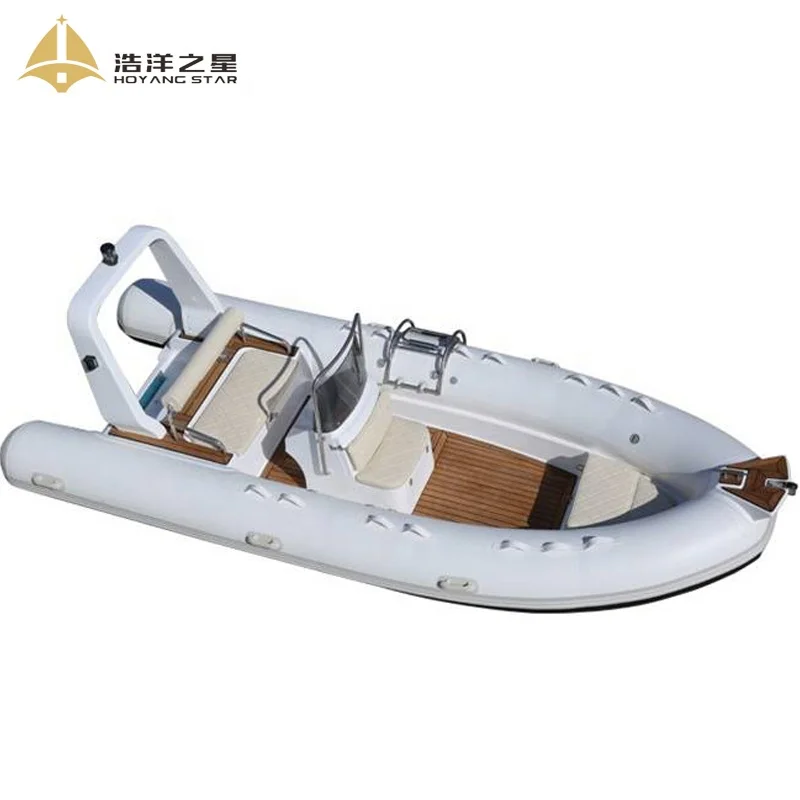 5M RIB Fiberglass Inflatable Boat With Front Bag And Control Station