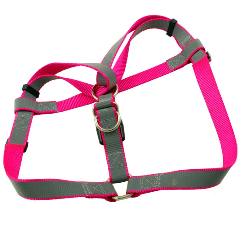 Custom print logo dog collar leash harness set with name plate