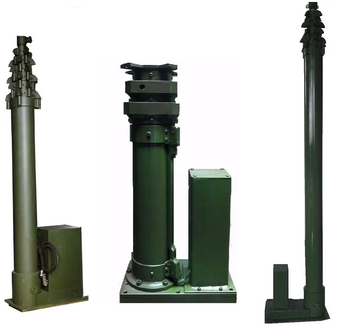 2 м один человек-портативный моторизованный телескопическая мачта для связи антенны