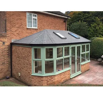 
Factory Price Durable Aluminium Solid Tiled Roof Greenhouse Sunrooms Winter Garden Design With Double Glazing 