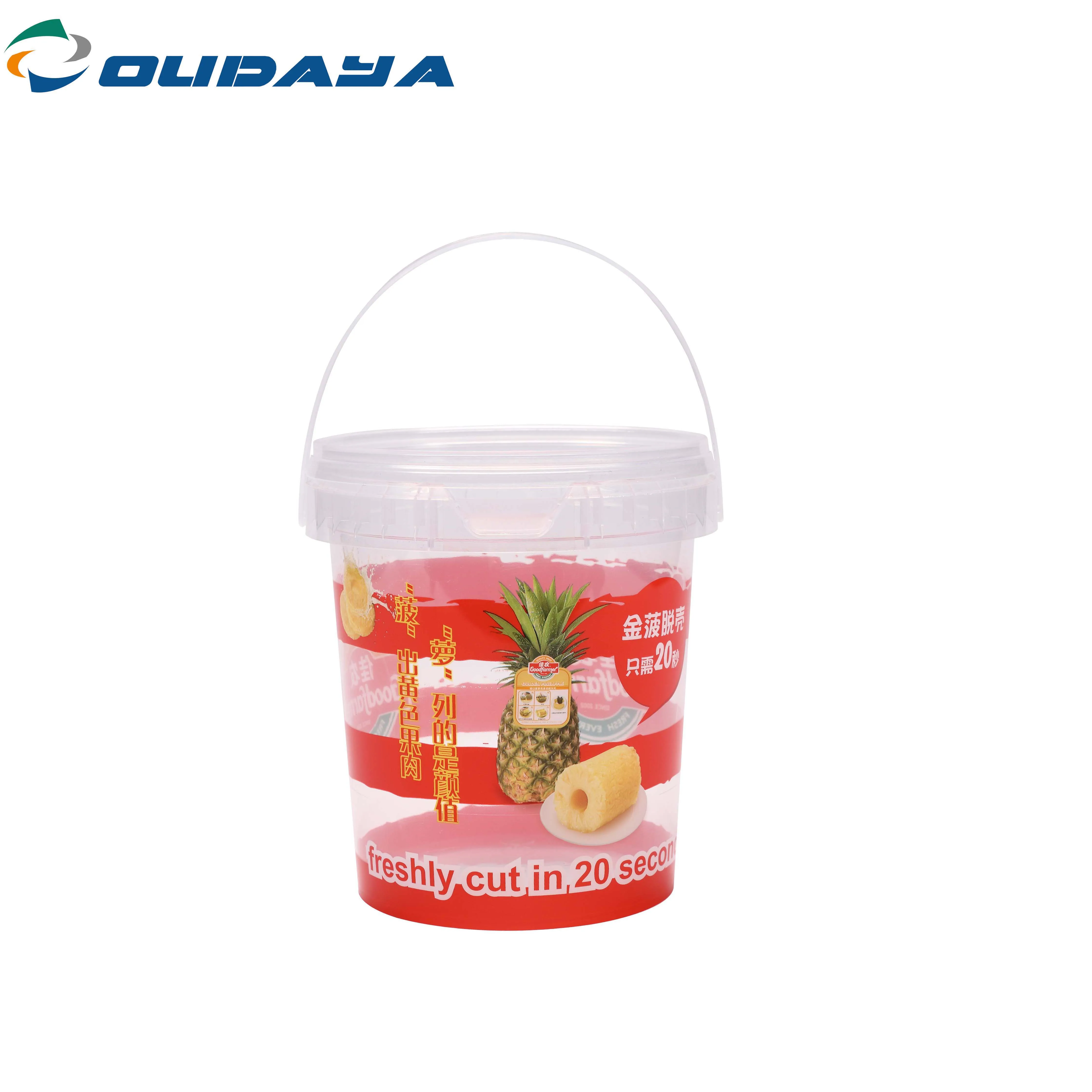 China manufacture round tamper evident food yogurt container ice cream plastic iml container
