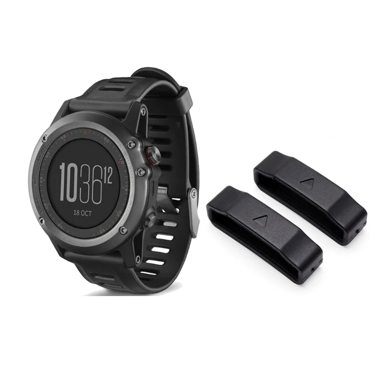 YHQ Silicone Rubber Replacement Watch Strap for Garmin Fenix 3 HR Fenix 6X 5X Plus Band