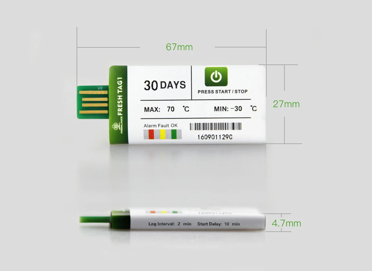 disposable paper for recording temperature data