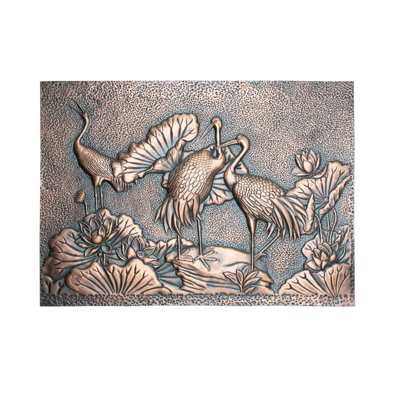 3d handmade silver relief art animal brass vintage metal steel bird restaurant wall art decoration