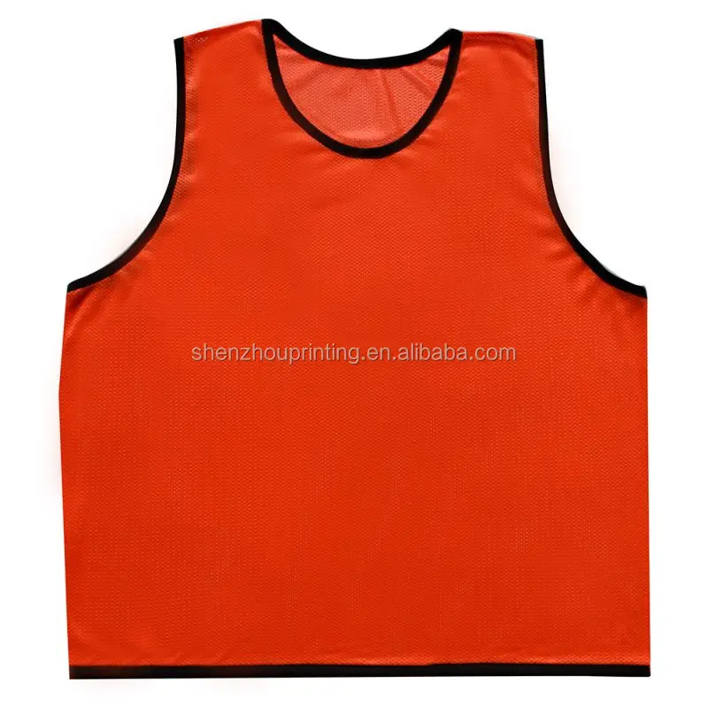 Newest hot sale custom size sport breathable mesh soccer training bibs football vest