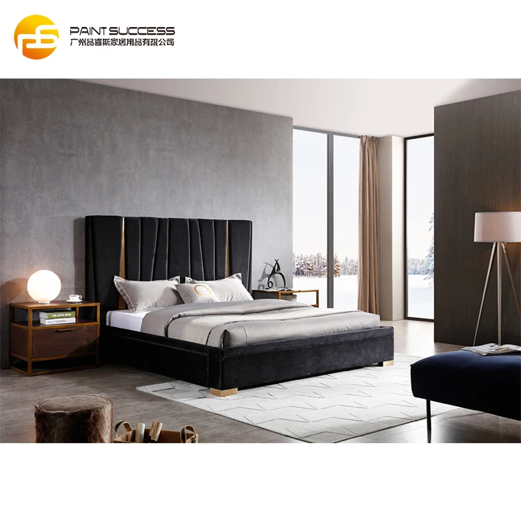 Custom Made Vintage Platform Bed Indoor American European Bed Black Walnut