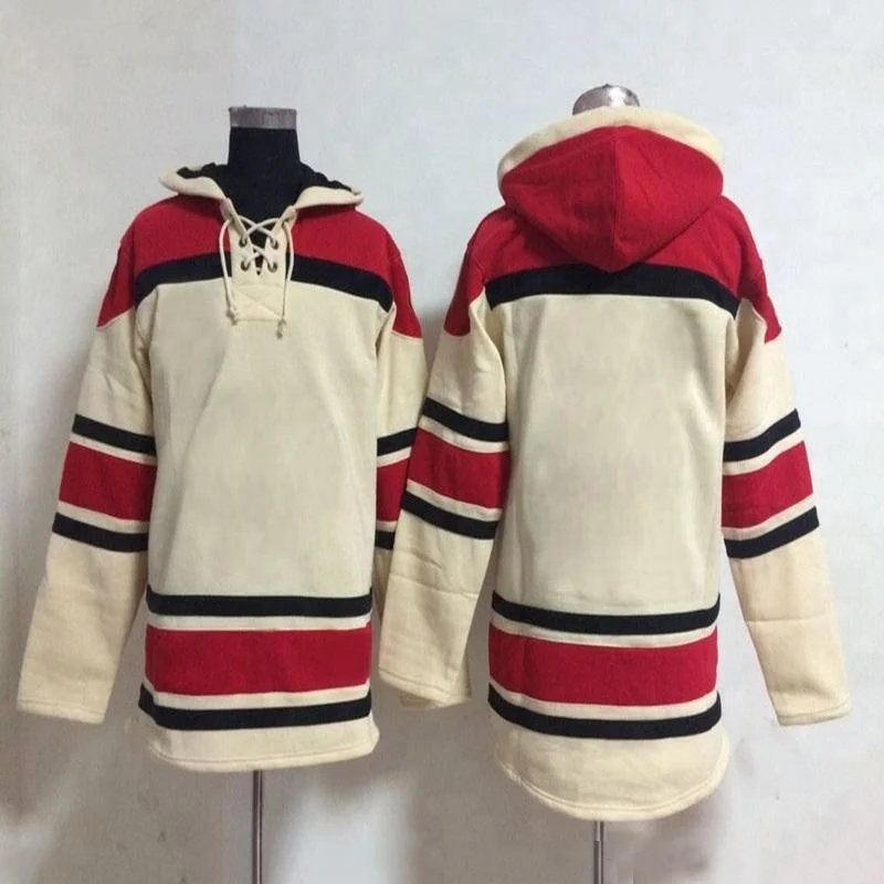 Высококачественная Мужская маджестическая форма для хоккея с шайбой с индивидуальным сублимационным логотипом мужская тренировочная хоккейная кофта с капюшоном