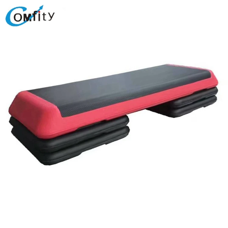 Step Up And Down Adjustable Aerobic Step Platform with 4 Risers