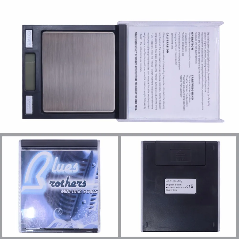 100g / 0.01g electronic pocket small CD box jewelry scale electronic weighting 0.01/100g digital scales