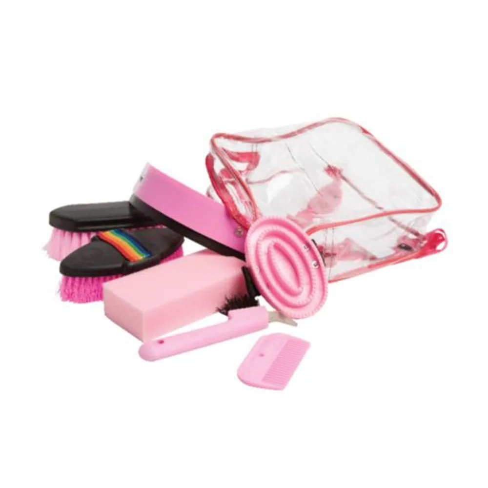 Pet Care Series 7-Piece Horse Grooming Bag Kit Set