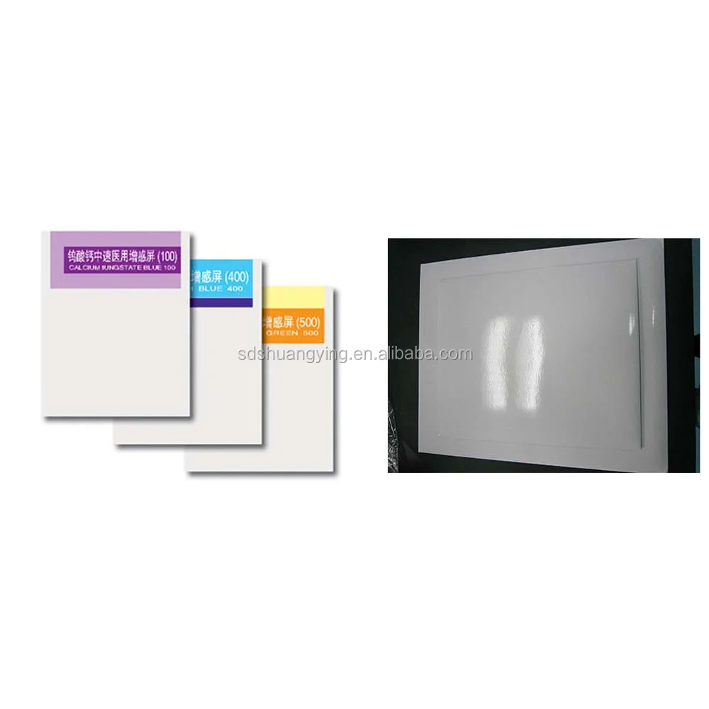 x-ray indensifying screen/medical x ray intensifying screen/intensifying screen (plastic base )green