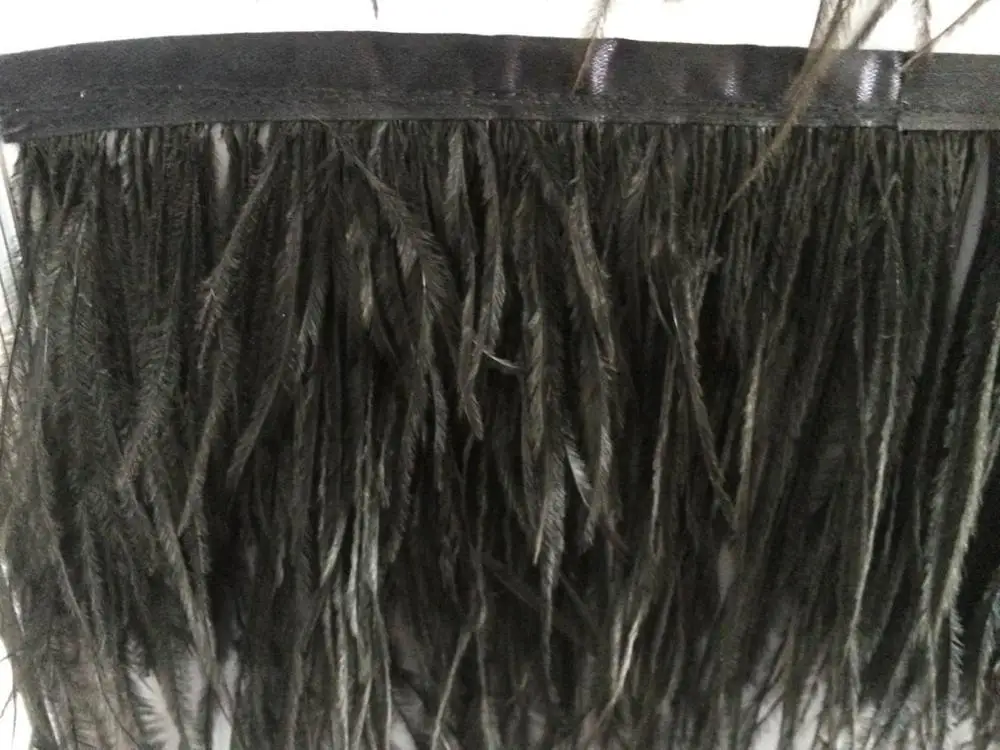 10-12 см двухслойная Высококачественная отделка бахромой страусиного пера