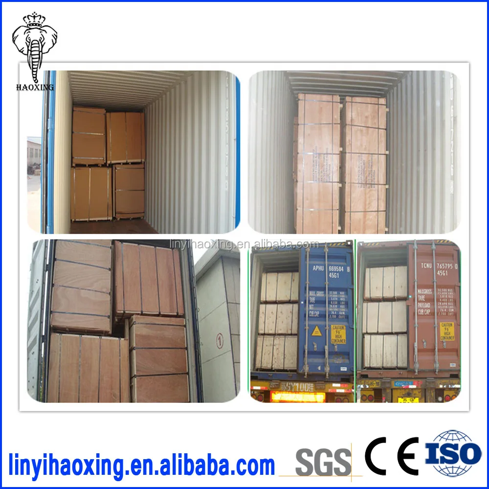 
16mm E2 glue walnut color melamine coated mdf board 