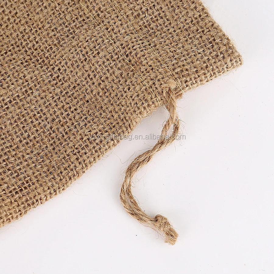 2019 China manufacturer Durable Drawstring Jute Bag Reusable Burlap Sack