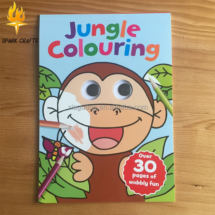 Custom Child googly eye coloring book for kids