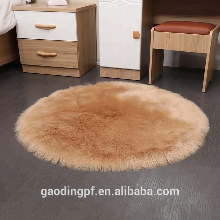 2ft x 3ft 3ft x 5ft 4ft x 6ft faux sheepskin rug Round carpet bay window cushion green and tasteless plush blanket
