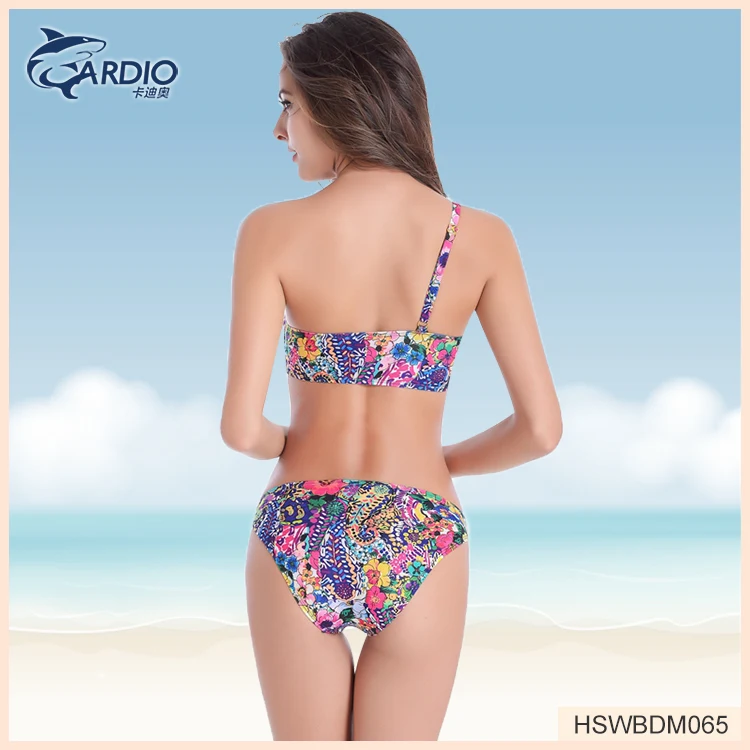 New Products Customized girls sxy 100% polyester bling bling invisible strap bikini