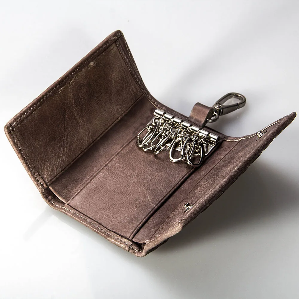 New Update China Supplier Custom Leather Key Chains Holder Wallets Woman Simple Design With Wholesaler Price