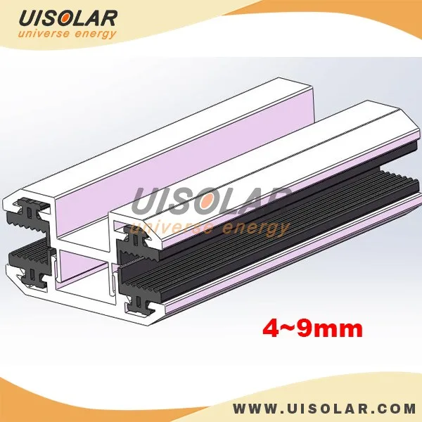 Регулируемый Безрамное PV модуль зажим для 4-9 мм тонкопленочные солнечные