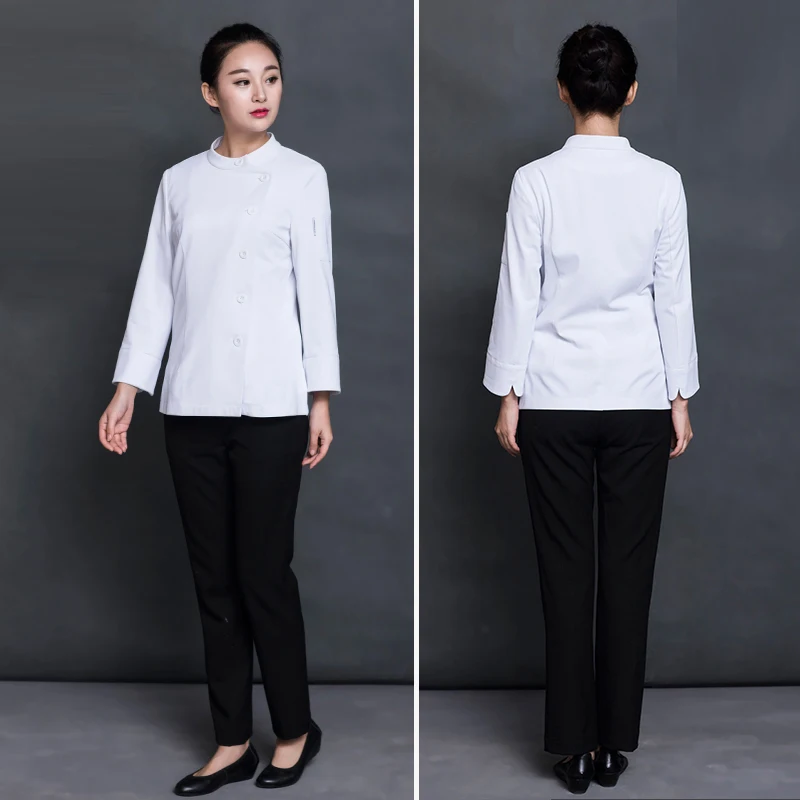 Wholesale custom logo Female chef uniform in Western restaurant Chef Jackets