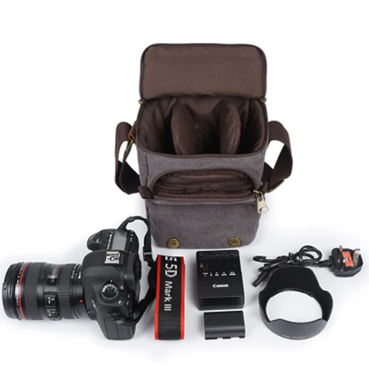 
Retro Waterproof Camera Bag Photography Package Shoulder Case for Micro Single Shoulder Messenger Bag 