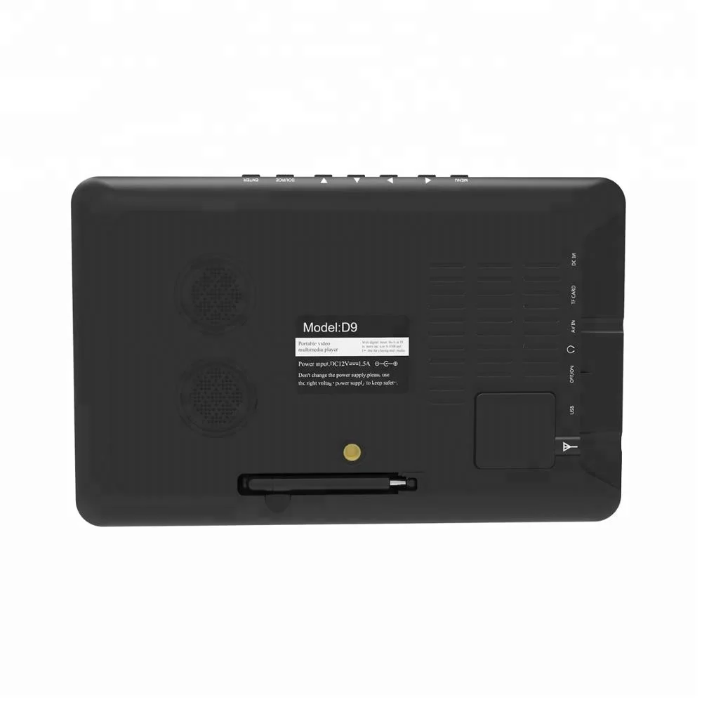 mini tv lcd portable Slim 9 inch portable dvb-t2 digital TV rechargeable portable tv