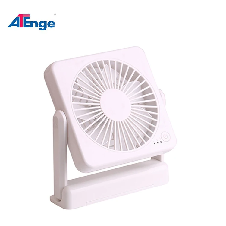 Three Speed Black Portable Mini Electric USB+AA Battery Operated Rechargeable Desk Fan for Office