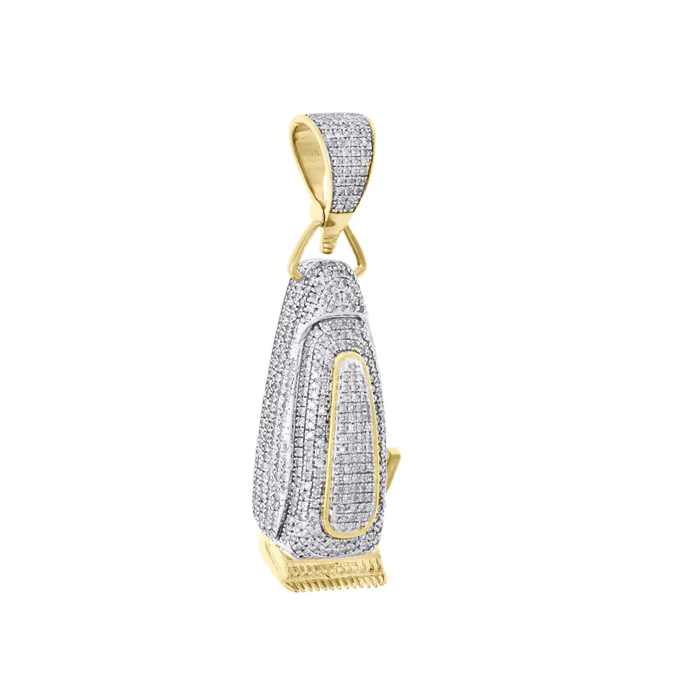 Hot Sale Hip Hop Jewelry Micro Pave CZ Personalized Barber Knife Pendant for Men