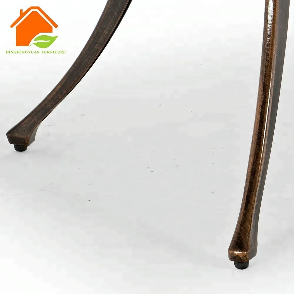 Ceramic Tile Top 3 Layer Outdoor Powder Coating Cast Aluminium Table