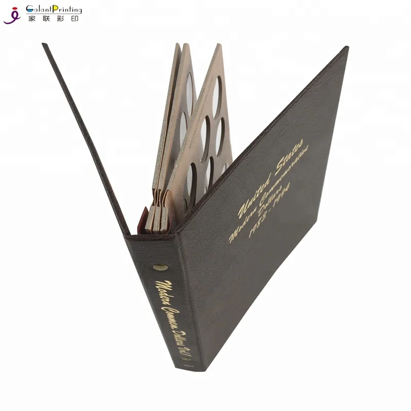 Commemorative Coin Collection Customized Empty Die Cut Coin Folder Holder World Coins File Folder