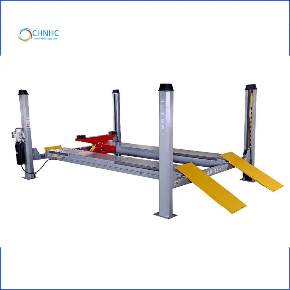3500kg High Quality Alignment Car Lift Ramps Four Post Lift