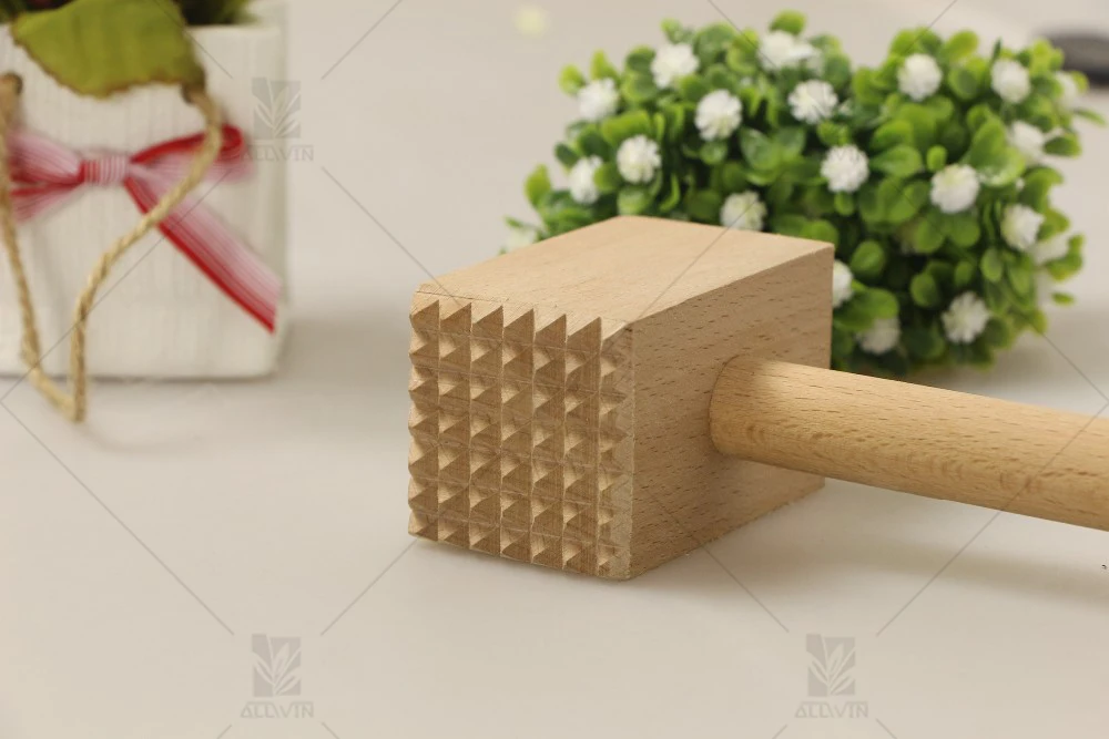 New design tenderizer wooden kitchen meat hammer