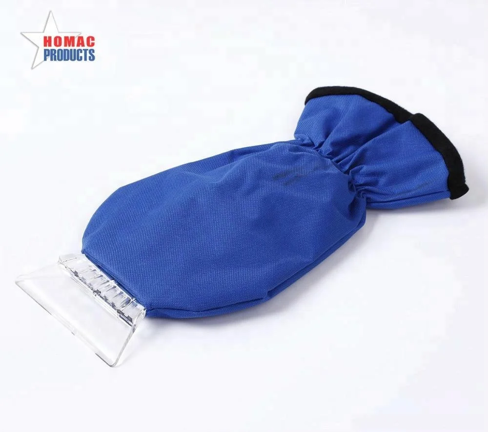 plastic ice scraper with snow glove(HU-404002)