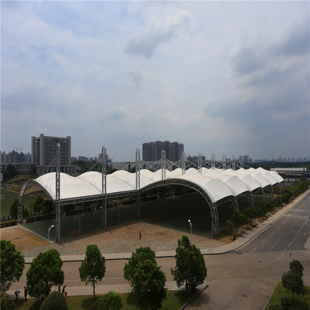 
Steel structure truss systems PVDF tensile Membrane Structure Roof Design 