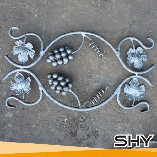 Decorative iron metal ornament wrought iron grape leaf