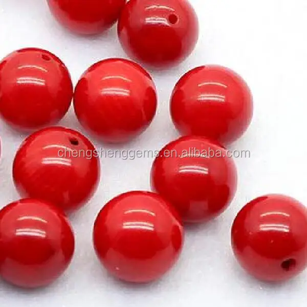 Oil Dyed Half Drilled 8mm Bamboo Coral Beads For Earring