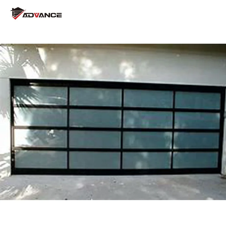 Residential Tempered Glass Sliding Sectional Overhead Garage Door